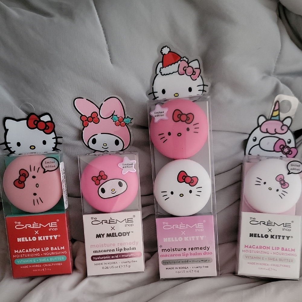 Hello Kitty Macaron Lip Balm - Pink Set Of 5